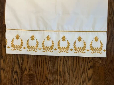 Funda de almohada Wamsutta vintage estándar oro blanco corona mezcla ultracal EE. UU. Foto 1 de 4