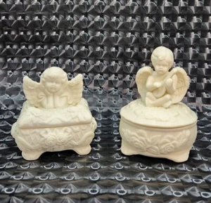 Angel And Cherub Trinket Boxes Set - Foto 1 di 17
