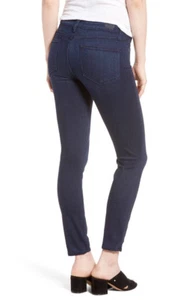 NWT PAIGE Denim Verdugo Tobillo MidRise Ultra Skinny Jeans Talla 30 Bryce/Azul Oscuro - Imagen 1 de 12