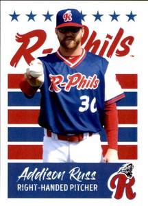 2019 Reading Fightin Phils Final #20 Addison Russ Canyon Randall Amarillo Texas