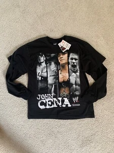 WWE Hybrid John Cena Graphic Black Long-sleeve Tee Boys Large 14-16 - Picture 1 of 9