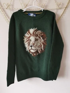 Trotters Thomas Brown Forest Green Augustus Lion Jumper NWOT age 6-7 years - Picture 1 of 5