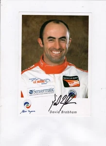 David Brabham Panoz Motor Sports Racing Driver Card w/ Biography Signed - Imagen 1 de 2