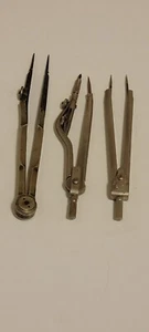 Vintage Compass Technical Drafting Drawing 3 Piece Tool Set Germany 1960s - Picture 1 of 12