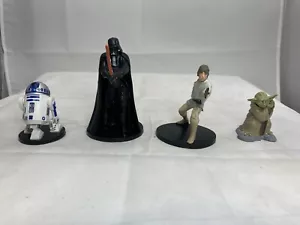 Star Wars Action Figures Of 4 (4 Inches Tall) Luke Skywalker/Yoda/R2-D2/ Vader - Picture 1 of 6