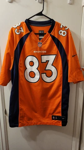 Nike NFL Orange Denver Broncos Wes Welker (#83) Jersey (Men's Large) Cover