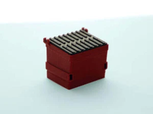 3D a escala 64-230-R - Basurero - rojo oscuro con tapa negra extraíble - 1:64 - Imagen 1 de 2