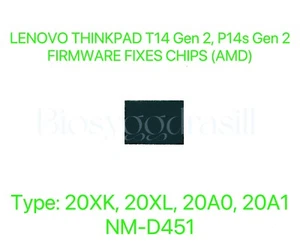 THINKPAD T14 Gen 2, P14s Gen 2, BIOS CHIP NM-D451 (Type: 20XK, 20XL, 20A0, 20A1) - Afbeelding 1 van 2