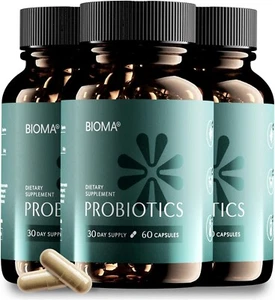 3Pack Bioma Probiotics for Digestive Health 3 In 1 Gut Health Probiotic Capsules - Picture 1 of 11