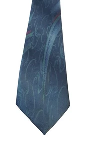 Vintage Wembley Neck Tie Mens Blue Abstract Polyester Made in USA Business Work - Picture 1 of 12