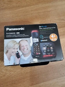 Panasonic Amplified Cordless w/ Bluetooth Amplified Voice Black KX-TGM430 - Picture 1 of 9