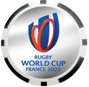 2023 RUGBY WORLD CUP - FRANCE 2023 - GOLF BALL MARKER  - POKER CHIP - Picture 1 of 2