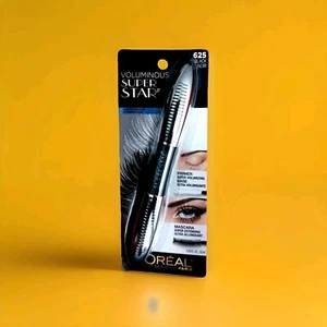 NUOVO L'OREAL Voluminus Super Star mascara impermeabile e primer Loreal 625 nero - Foto 1 di 4