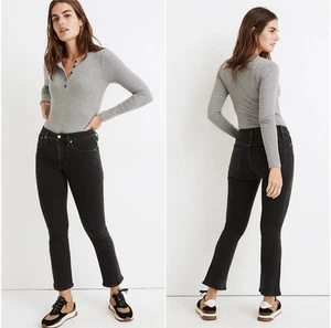 Pantalones de mezclilla Madewell Cali Demi-Boot negros para mujer 31 - Imagen 1 de 9