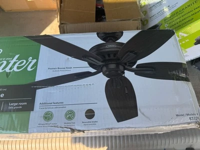 Hunter Fans 53320 Newsome 52 Inch Ceiling Fan with Pull Chain-Premier Bronze - Image 1 of 4