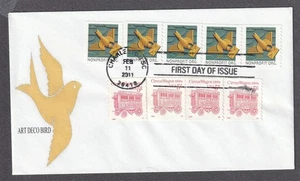 FDC PNC 5c Art Deco Bird P1111 US 4495 combo PNCs 5c Circus S1 ,s2, s3 - Picture 1 of 2