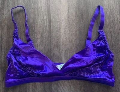 Sujetador WARNER'S Iced Satin Purple de colección sin forro 34 C Foto 1 de 4