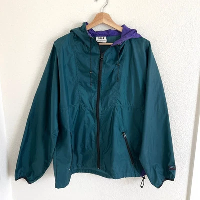 Chaqueta HELLY HANSEN / Abrigo cortavientos vintage verde azulado y morado / Hombre M Foto 1 de 4