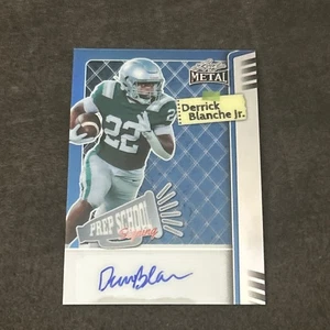 DERRICK BLANCHE JR. 2025 LEAF METAL PREP SCHOOL BLUE PRISMATIC AUTOGRAPH /20 - Picture 1 of 2