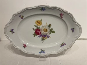 Mitterteich Meissen Floral Serving Platter Vintage Bavaria 12.25” - Germany - Picture 1 of 4