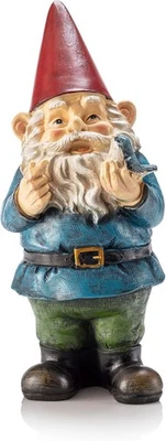 	Alpine 12-Inch Outdoor Garden Gnome Statue Multicolor	 - Image 1 of 4