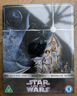 Star Wars - Episode IV - A New Hope 4K & Blu-Ray Steelbook OOP Rare!! Brand New! - Image 1 of 2