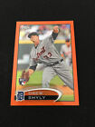 DREW SMYLY ROOKIE REFRACTOR ORANGE TOPPS CHROME 2012 RC BASEBALL CARD. rookie card picture