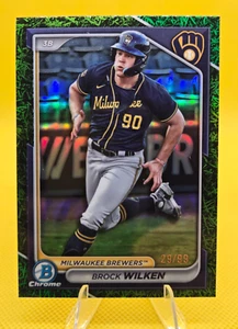 2024 Bowman Draft Chrome Brock Wilken Green Grass Refractor 29/99 - Bild 1 von 2