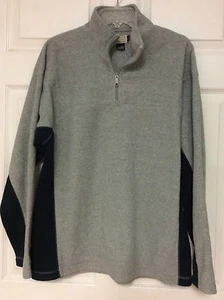 Arizona Mens Sweater Size Large Pullover Gray Blue Zips at Neck 86 - Picture 1 of 3