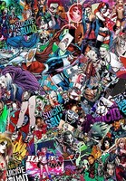 3 x A4 Suicide Squad Sticker Bomb Sheet JDM EURO DRIFT VW Laptop (210MM x 295MM)