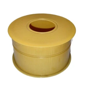 Ricevitore capelli celluloide vintage francese avorio piralina antico comò vittoriano - Foto 1 di 7