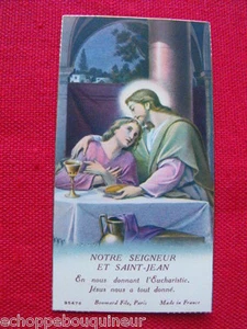 Image pieuse Notre Seigneur et St Jean   image pieuse Souvenir de communion 1936 - Picture 1 of 1