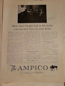 1925 Ampico Piano More Tha Chopin In Studio You Can At Home vintage ad - Picture 1 of 1