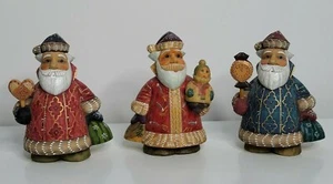 3 G. DEBRECKHT Gift Givers Santa Series Lot 2001 Vintage Christmas Heart Clock - Picture 1 of 12