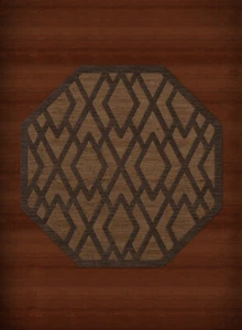 Yellow Diamond Lines Criss-Cross Bordered Transitional Area Rug Geometric DV1 - Picture 1 of 35