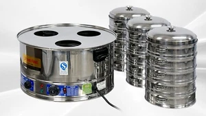 NEW 15 PCS DIM SUM BUN Steamer Commercial Electric 220V - Picture 1 of 7