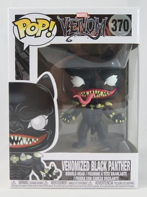 Marvel Funko Pop - Venomized Black Panther - Venom - No. 370 - Free Protector - image 1 of 4
