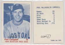 1975 TCMA 1946 Boston Red Sox Blue Back Paul Campbell