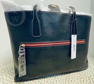 NWT*Dooney & Bourke *Navy*Florentine Leather*Ashton*Tote*Purse* 20320G S188 - Picture 1 of 6