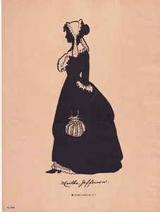 Estampado de silueta estilo victoriano Martha Jefferson 8 1/2"x11" impresiones Campbell NY - Imagen 1 de 1