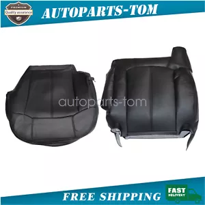 For 1999-2002 Chevy Silverado 1500 2500 Driver Leather Seat Covers Black - Picture 1 of 15