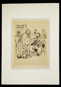 VINTAGE Original 1930 LITHOGRAPH Pencil SIGNED Prison Inmate - Picture 1 of 4
