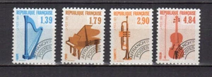 Frankreich 1989 Musikinstrumente (I) Briefmarken vorgestempelt MNH /TE4899b - Bild 1 von 1