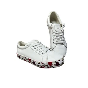 NAUTICA CALERA 4 ROSEN Herren Leder Plateau SNEAKER WEISS DAMEN Größe 5,5 - Bild 1 von 12