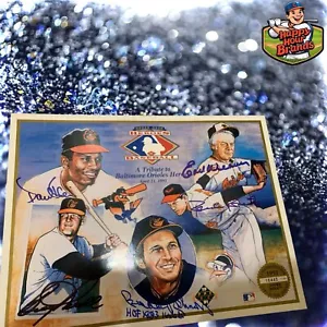 1991 Upper Deck Heroes Of Baseball Baltimore Orioles Autographed 5 Times /17000 - Picture 1 of 6