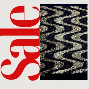 Sequin Wave Design Stretch Velvet 5mm Shining Sequins 2 Way Stretch - Picture 1 of 4