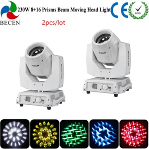 2pcs/lot White Beam 230W 7R 8+16 prism Moving Head Light Professional Show Light - Picture 1 of 11