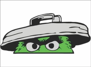 Oscar The Grouch Trash Peeper / Funny Vinyl Vehicle Auto Graphic Decal Sticker - Picture 1 of 3