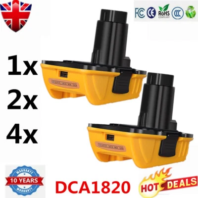 For Dewalt Battery Adapter DCA1820 18V 20V Li-ion Convert To Ni-Cd DC9096 Ni-MH