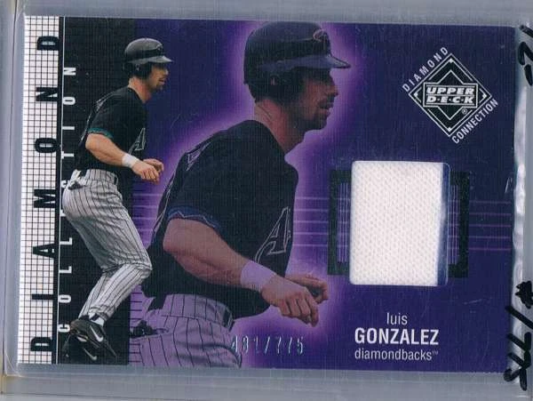 2002 Diamond Connection #220 Luis Gonzalez NM-MT NM-MT MEM Diamondbacks Jersey D - Image 1 of 1